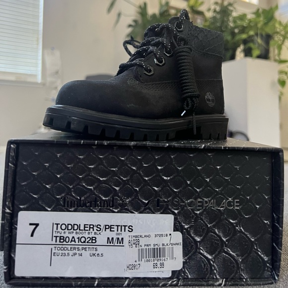Timberland Shoe Palace Exclusive Release Toddler Boots Black - 7C - New In Box - Picture 2 of 7